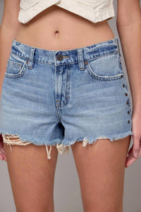 Hidden - Kayla Relaxed Rivet Jean Shorts