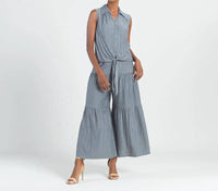 Clara Sunwoo - Sleeveless Button Down Tie Hem Top