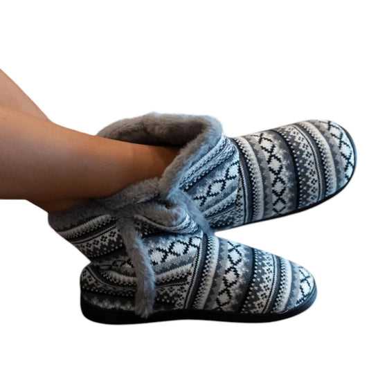 Julia Rose - Leah Plaid Knit Booties