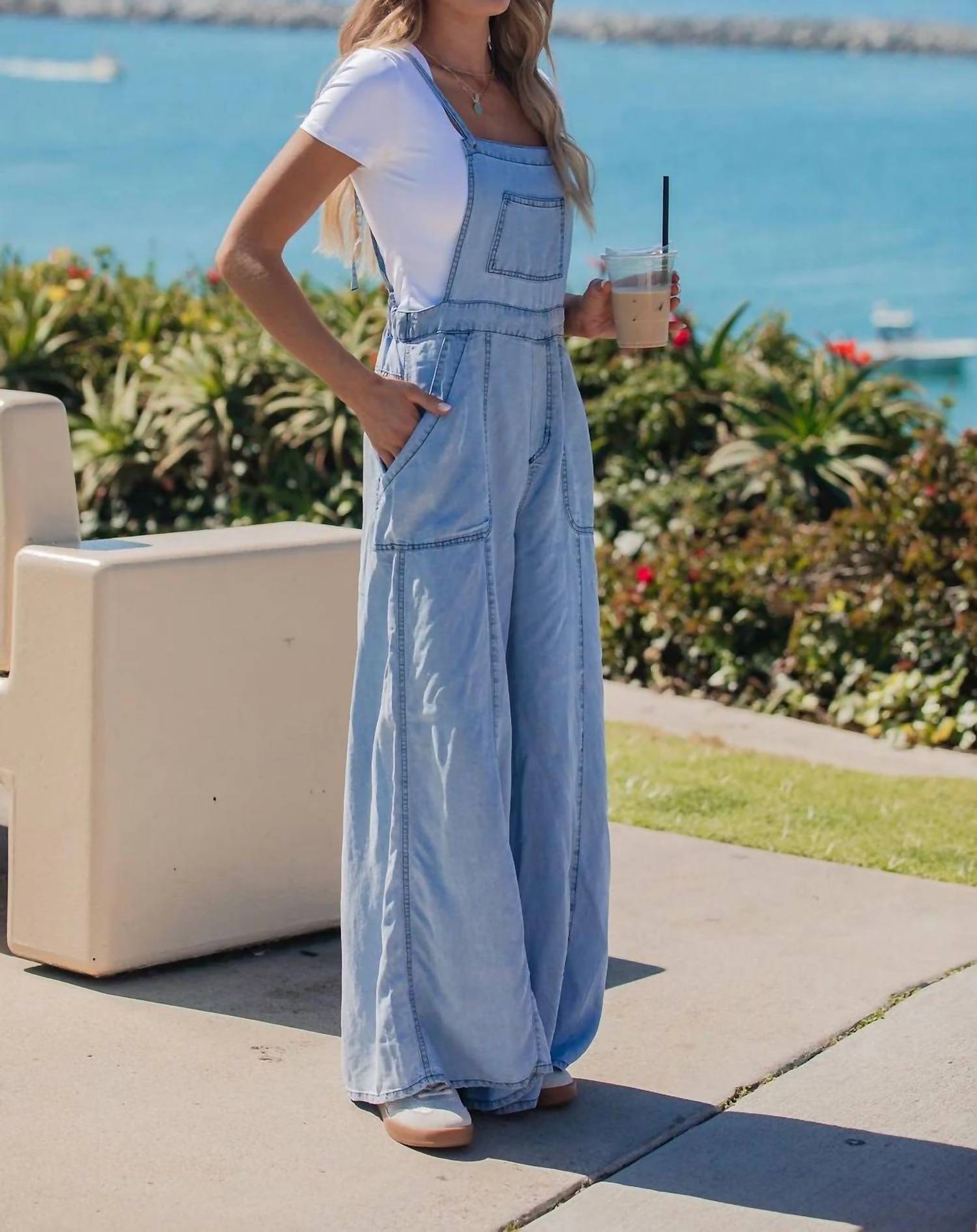Vintage Havana - Denim Wide Leg Jumpsuit