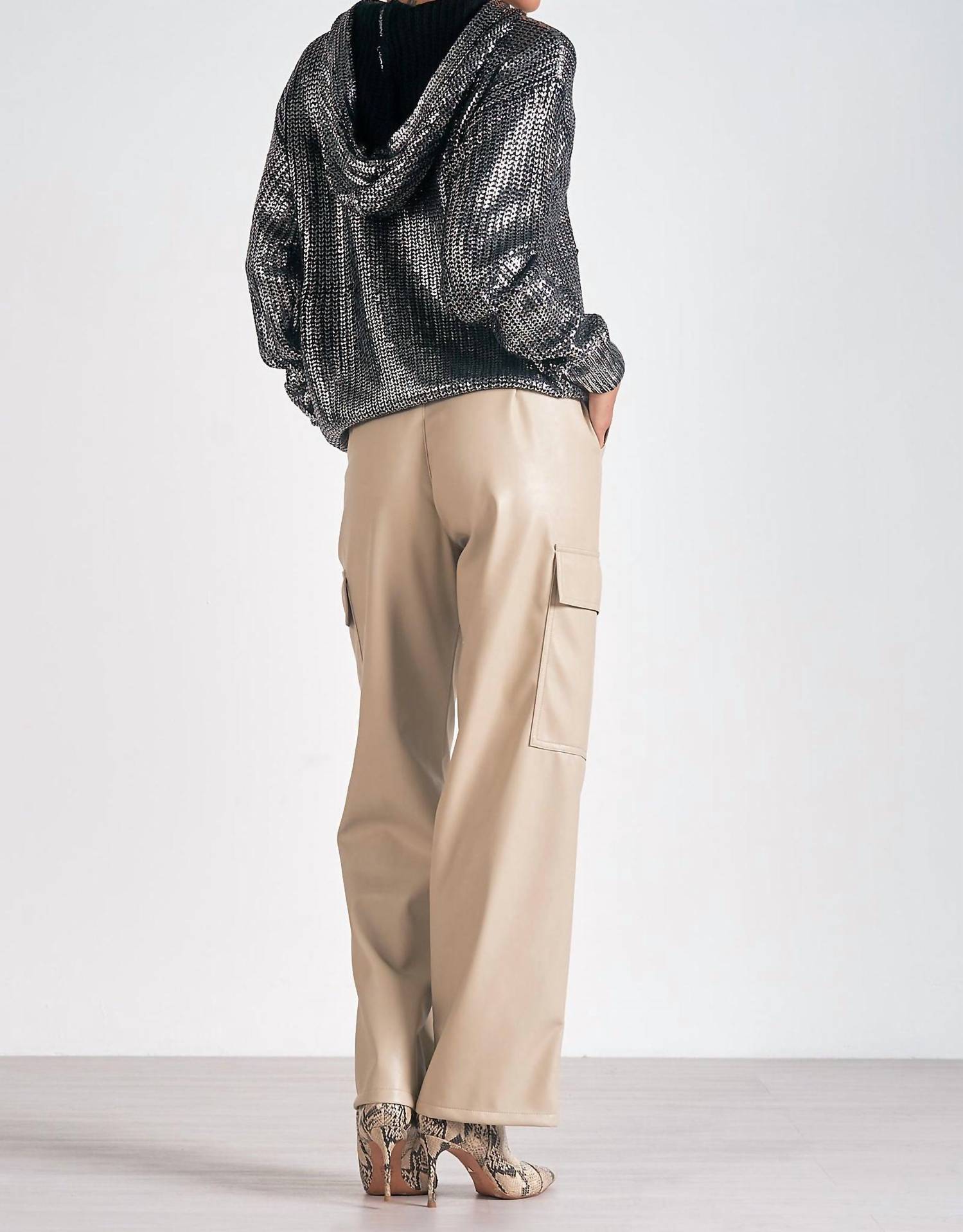 Elan - Metallic Sweater Hoodie