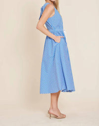 Dolce Cabo - Poplin Drawstring And Bow Back Midi Dress