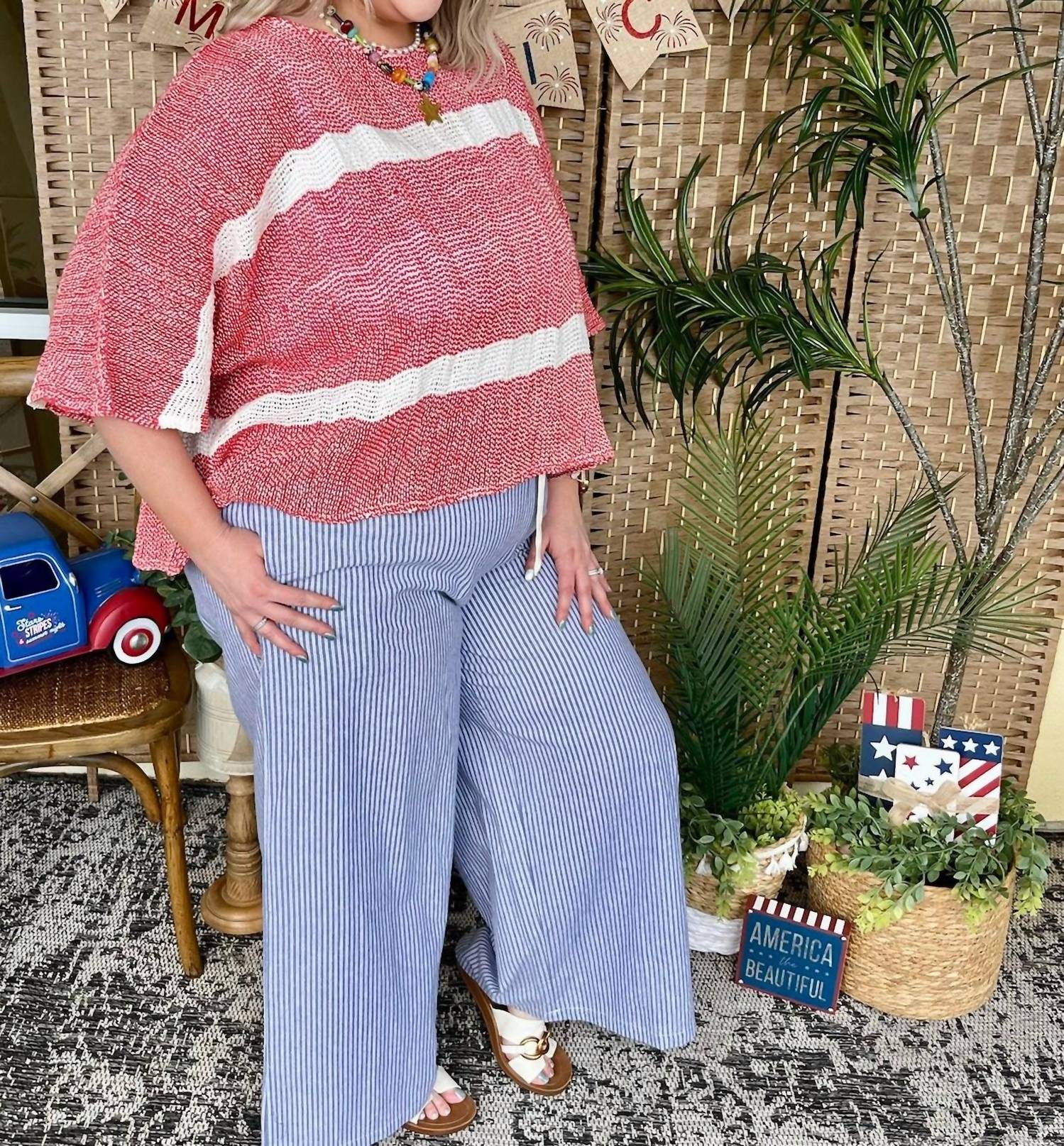 Pol - Stripe Stargazer Top