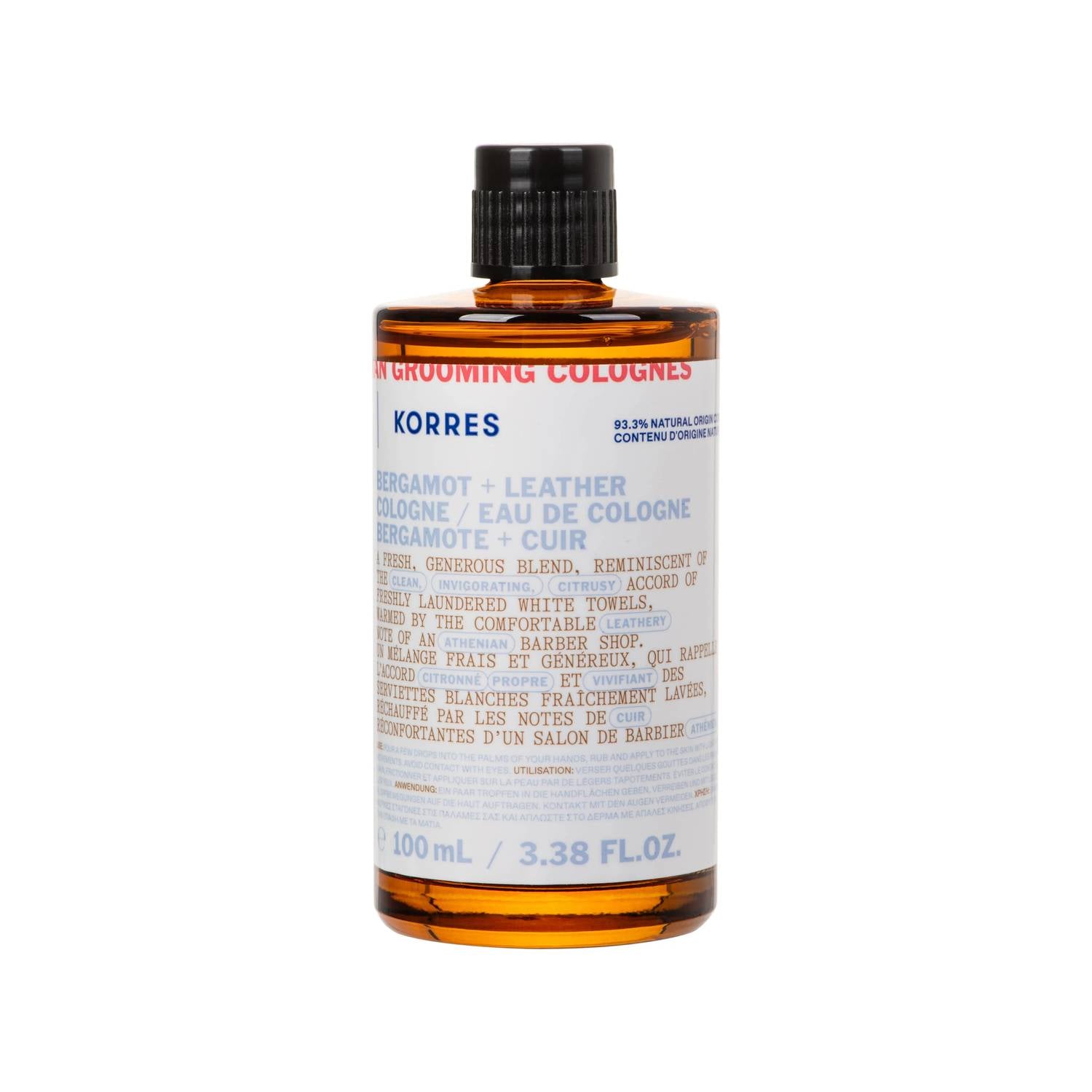 Korres - Men's Athenian Grooming Bergamot and Leather Eau De Cologne