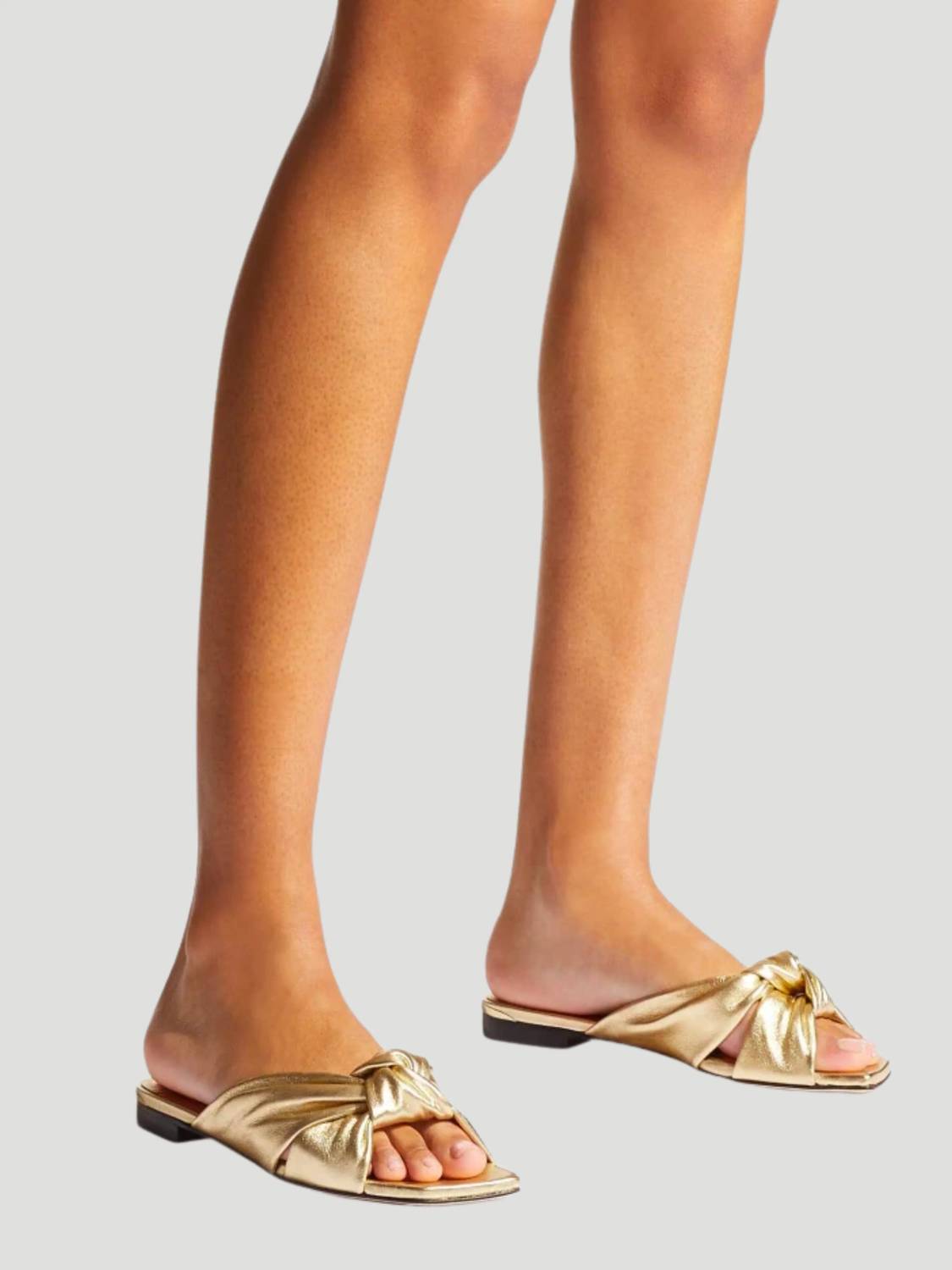 Jimmy Choo - Women's Leather Avenue Knot Flat