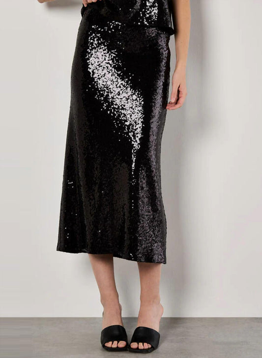 Apricot - Sequin Bias Cut Skirt