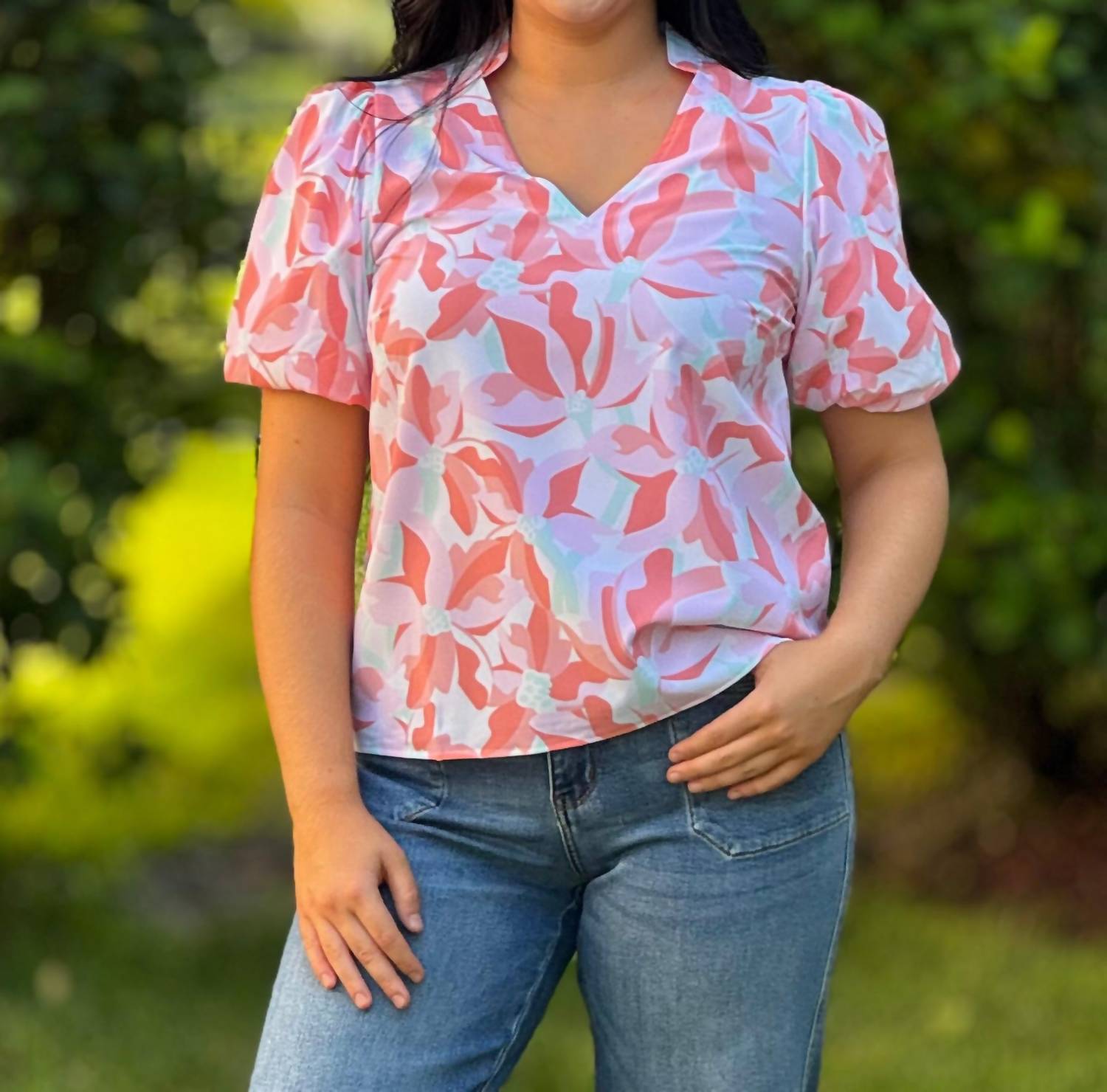 Mary Square - Kenzie Bubble Sleeves Top