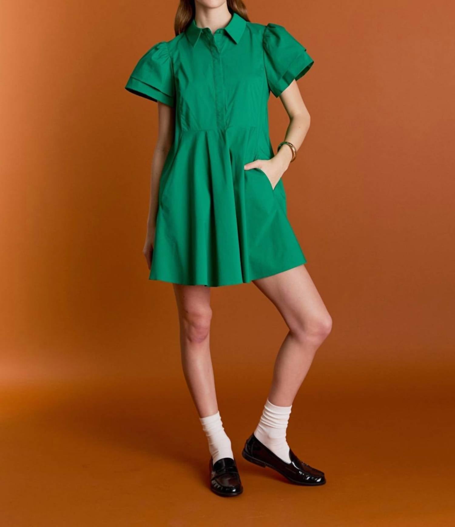 English Factory - PEPLUM SHIRT MINI DRESS