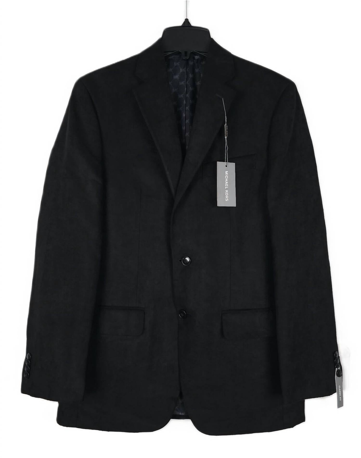 Michael Kors - Men's Classic Fit Notch Lapel Faux Suede Sport Coat