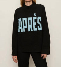 Sanctuary Apres Ski Sweater in black aquamarine - women's sweater