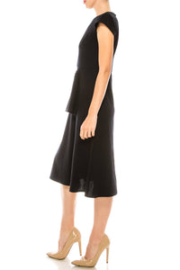 Donna Morgan - Cap Sleeve A-line Midi Dress