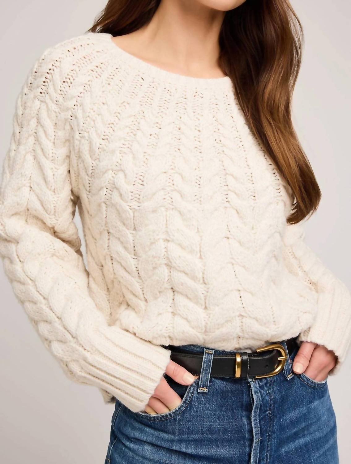 Gentle Fawn Lorenzo Sweater in cream - women's sweater - detail view