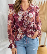 Hailey & Co - Women's Wanted To Stay Floral Blouse