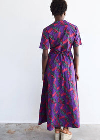 Never a Wallflower Kelli Short Sleeve Maxi Dress in ruby wax - women's dress - alternate view