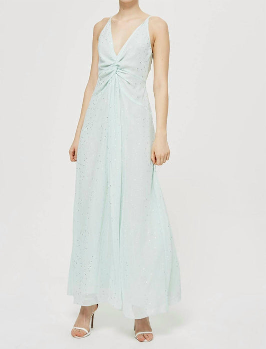 Topshop - Spot Twist V Neck Maxi