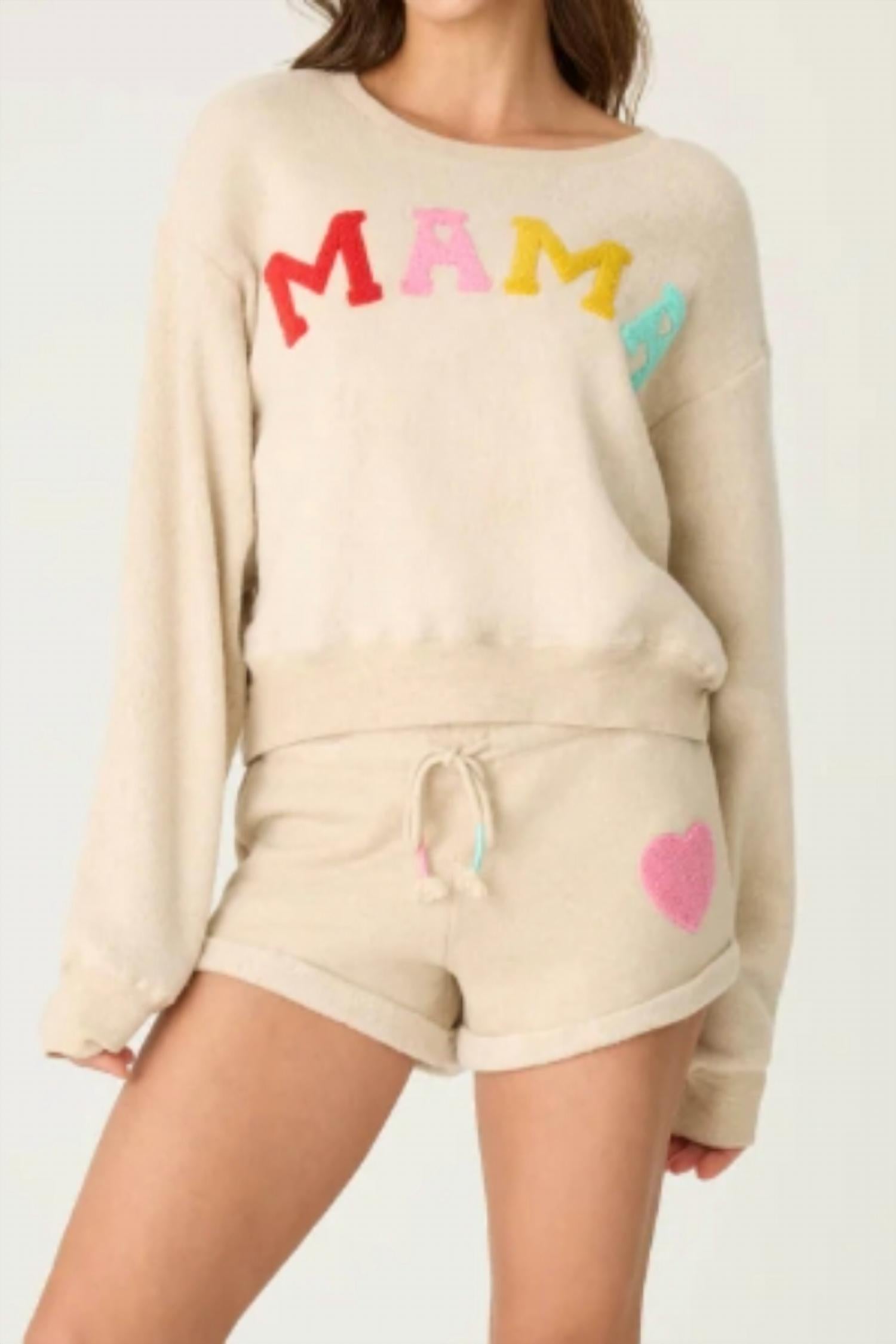 PJ Salvage Women's For The Mama Short in oatmeal - women's shorts