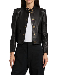 Nili Lotan - Hadley Leather Cropped Jacket