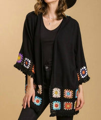 Umgee - Crochet Patchwork Squares Kimono