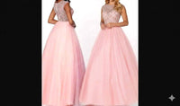 Karishma Creations Women's Prom Dress in pink silver - women's dress