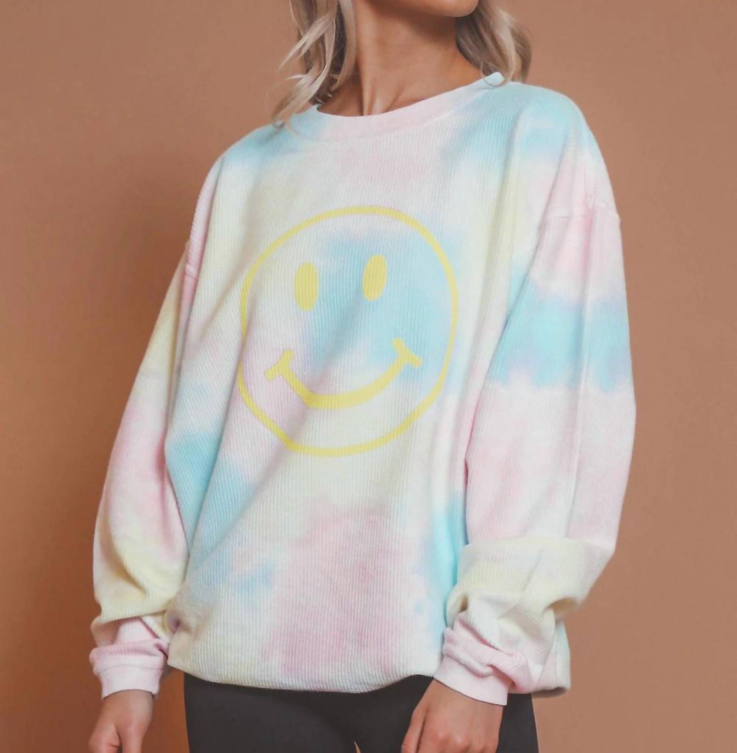 Friday + Saturday - All Smiles Corded Sweatshirt