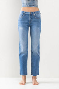 Sneak Peek - Jenna Cropped Raw Hem Jeans