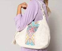 Jen & Co. - Jaylin Tribal Saddle Bag With Large Tassel