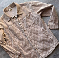 ee:some Women's Quilted Long Sleeve Jacket in beige - women's jacket