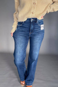 Risen - High Rise Tummy Control Straight Leg Jeans