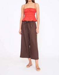 Staud - Mateo Linen Cropped Pant
