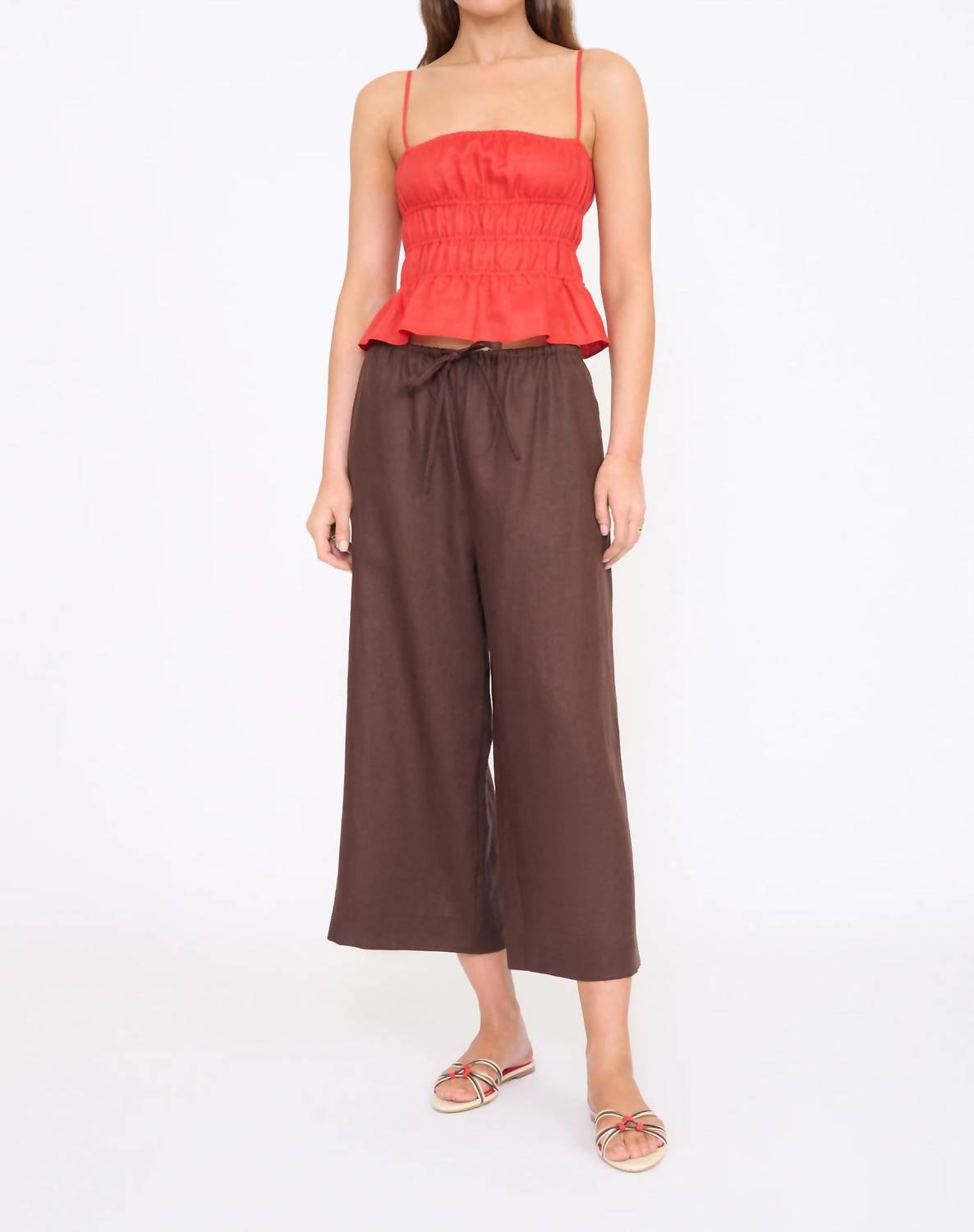 Staud - Mateo Linen Cropped Pant