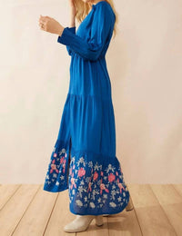 Bohera - Drop Waist Embroidered Dress