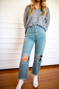 Vervet By Flying Monkey - 90s Vintage Crop Flare Jeans