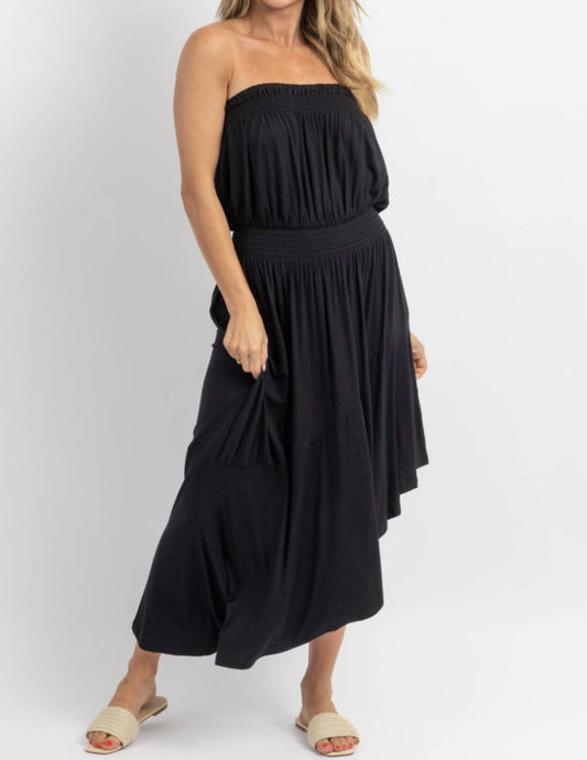 AYANNA ASYMMETRIC TUBE MIDI DRESS