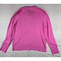Tyler Boe Women's Cotton Ribbed Dual Zip Front Cardigan in pink - women's cardigan - detail view