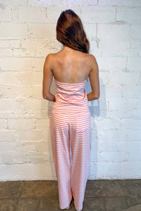 Adeline - Striped Fold Over Wide Leg Pants
