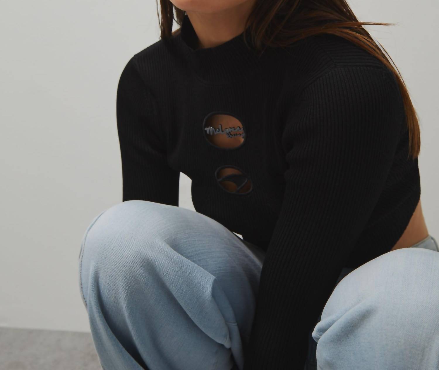 Reiss - Sandy Mclaren F1 Team Cut-out Knit Crop Top