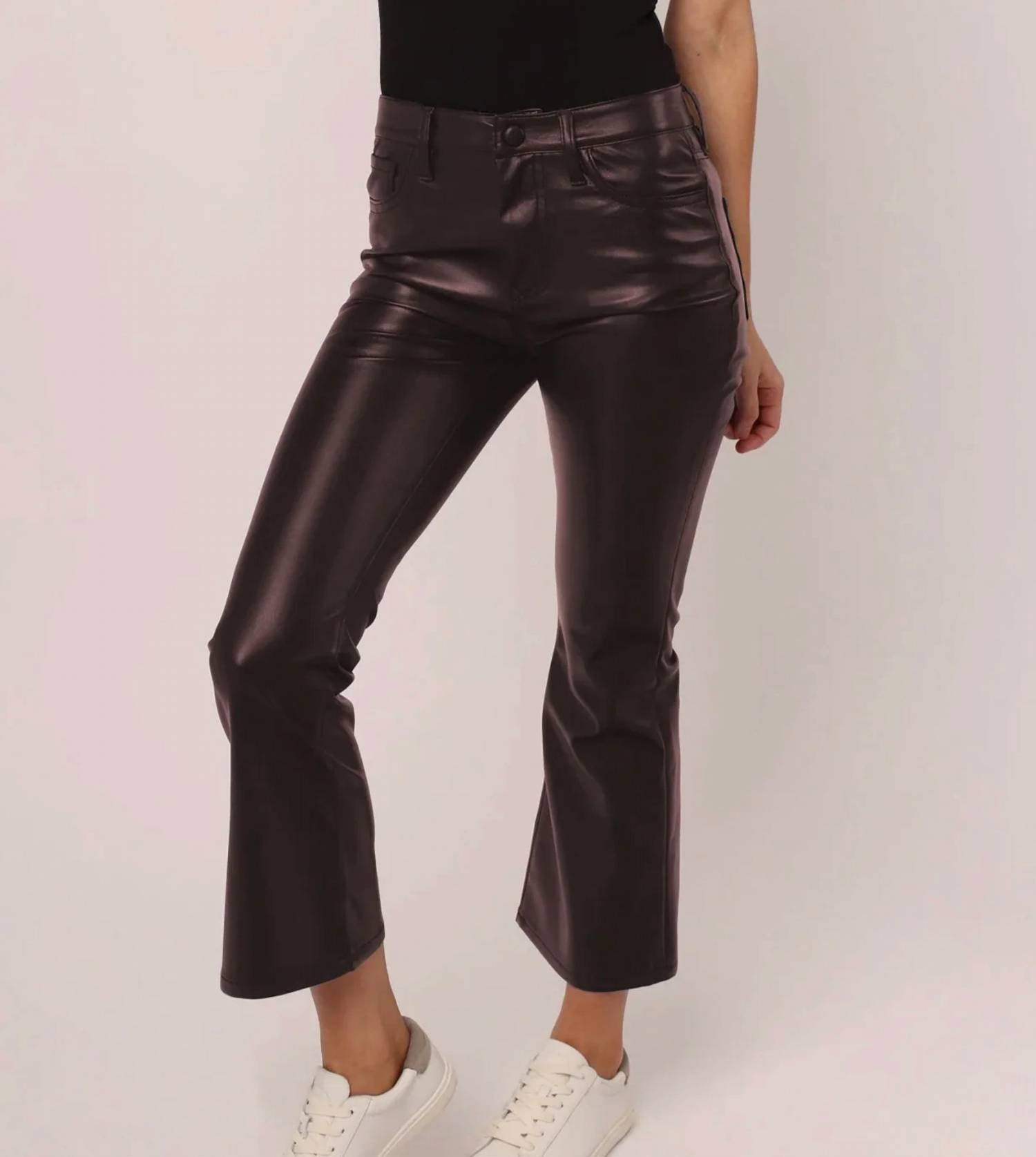 Dear John Denim - Jeanne Leather Crop Flare Pants