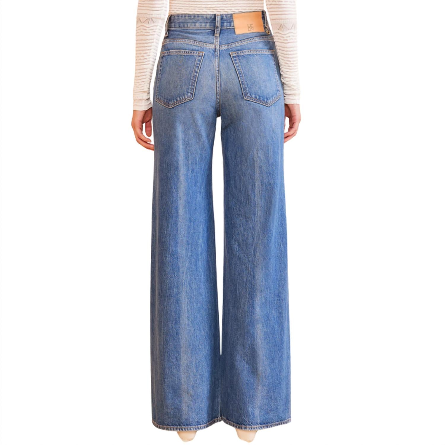 Ulla Johnson Women's The Gwynne Jean in danube - women's jeans - detail view