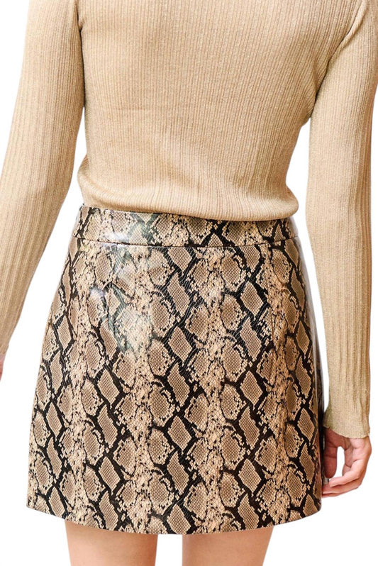 Suncoo - Leather Mini Skirt