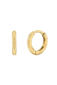 Carrie Hoffman - Women's Satin Huggies Hoops Earrings - Single