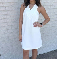 Jade shift dress in white - women's dress