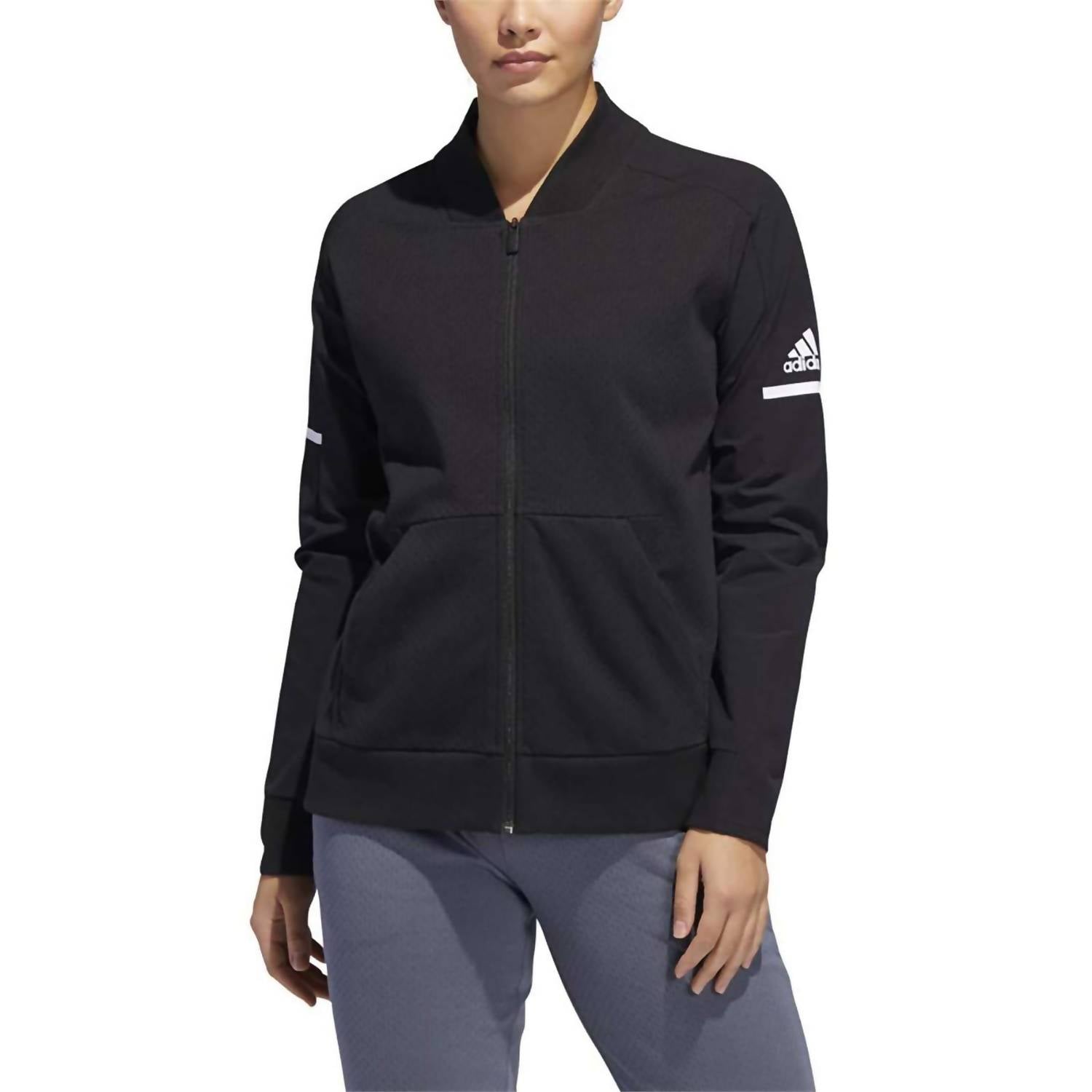 adidas Women's Squad Bomber Jacket - Plus in black - women's jacket