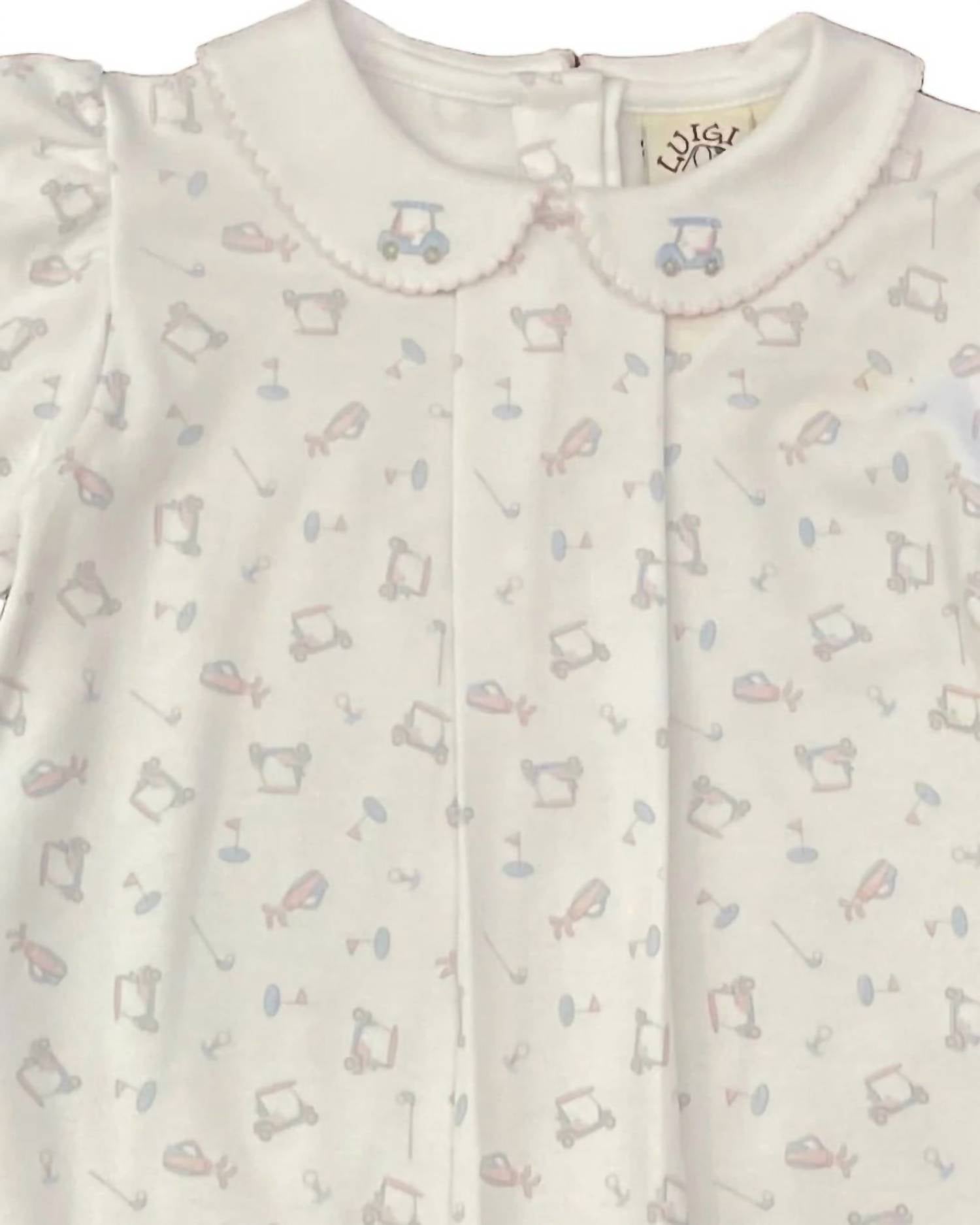 Luigi Kids - Girl's Golf Carts Embroidered Top