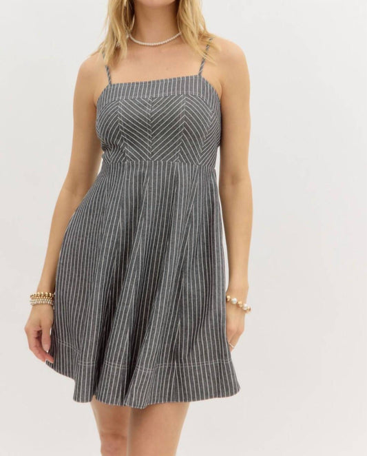 Entro - Pinstripe Mini Dress
