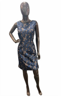 Boat neck lace dress
