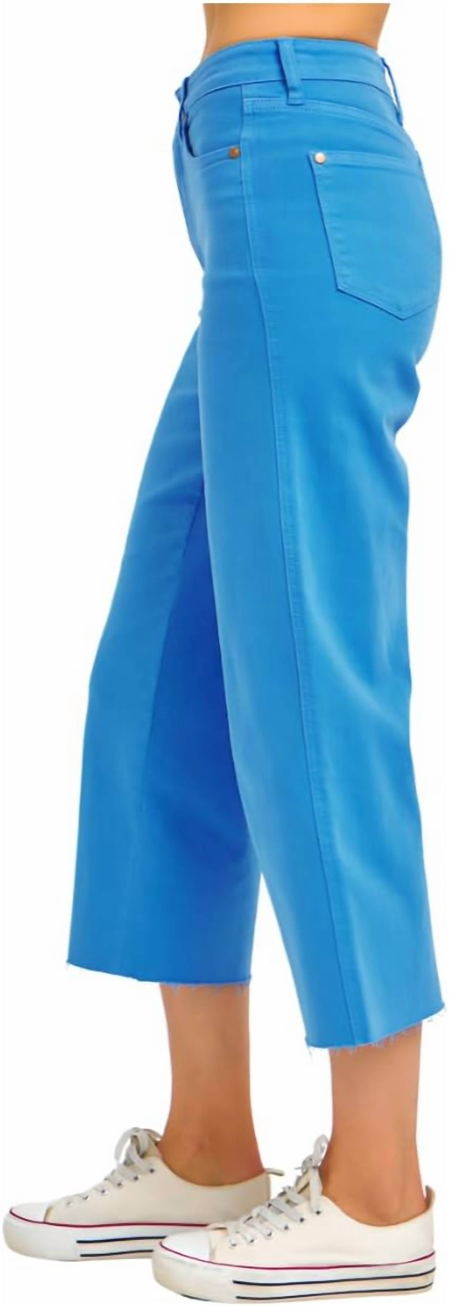 Judy Blue - High Rise Control Top Wide Leg Crop Jeans