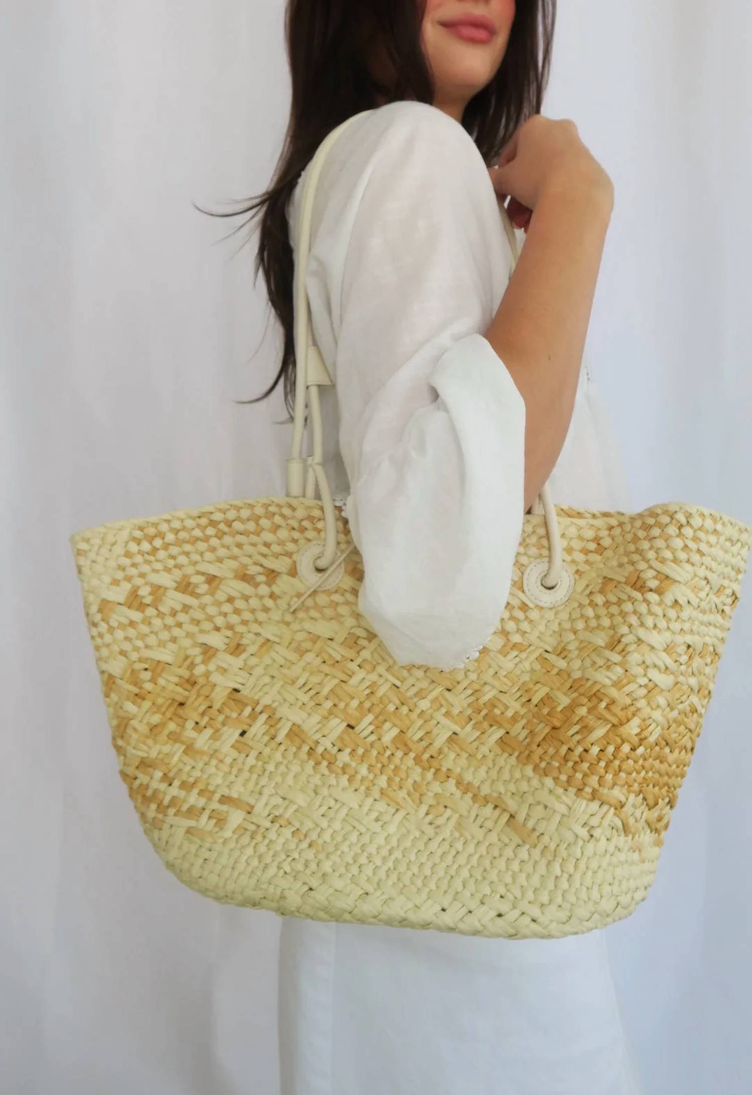 Accessory Concierge - Women's Turks Woven Straw Tote Bag