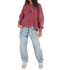 Zenana - Always on Point Collared Sweater