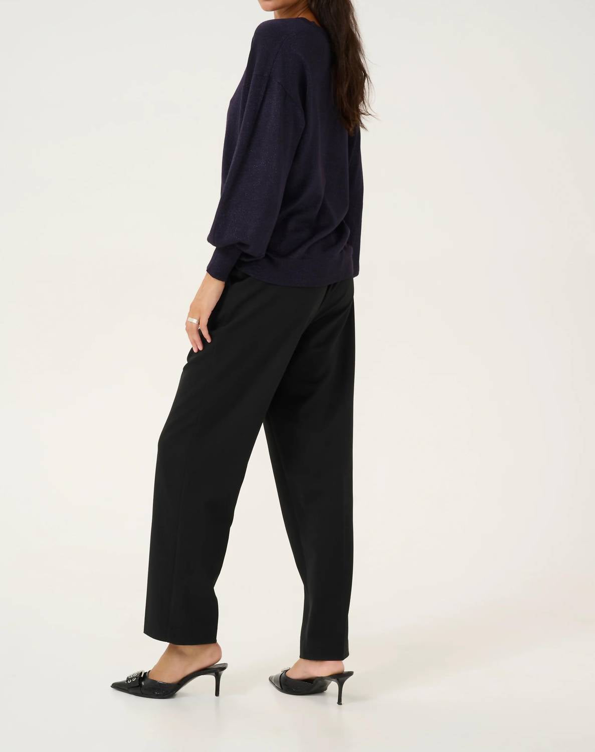 Kaffe - Karegina Metallic Knit Pullover Sweater