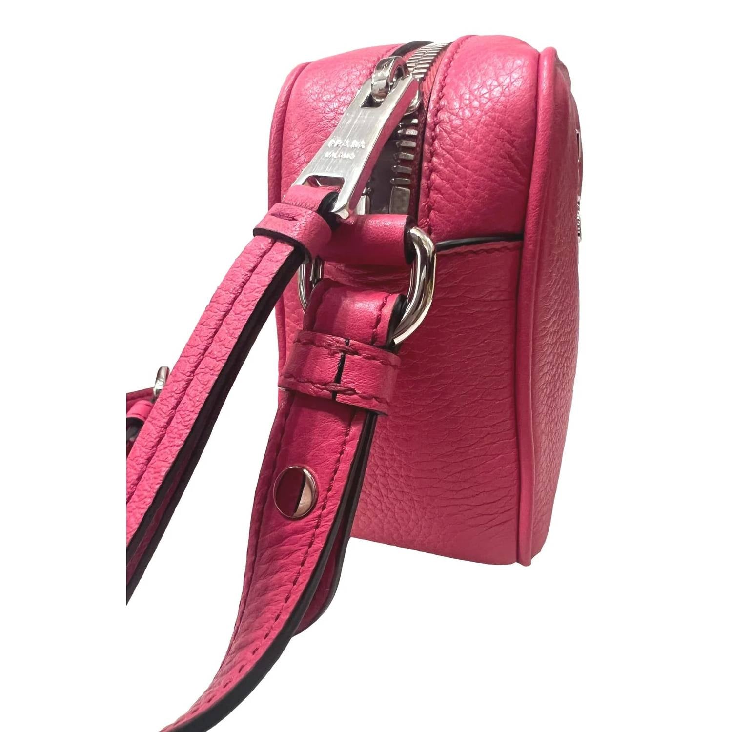 Prada - Women's Vitello Phenix Leather Small Camera Crossbody Bag